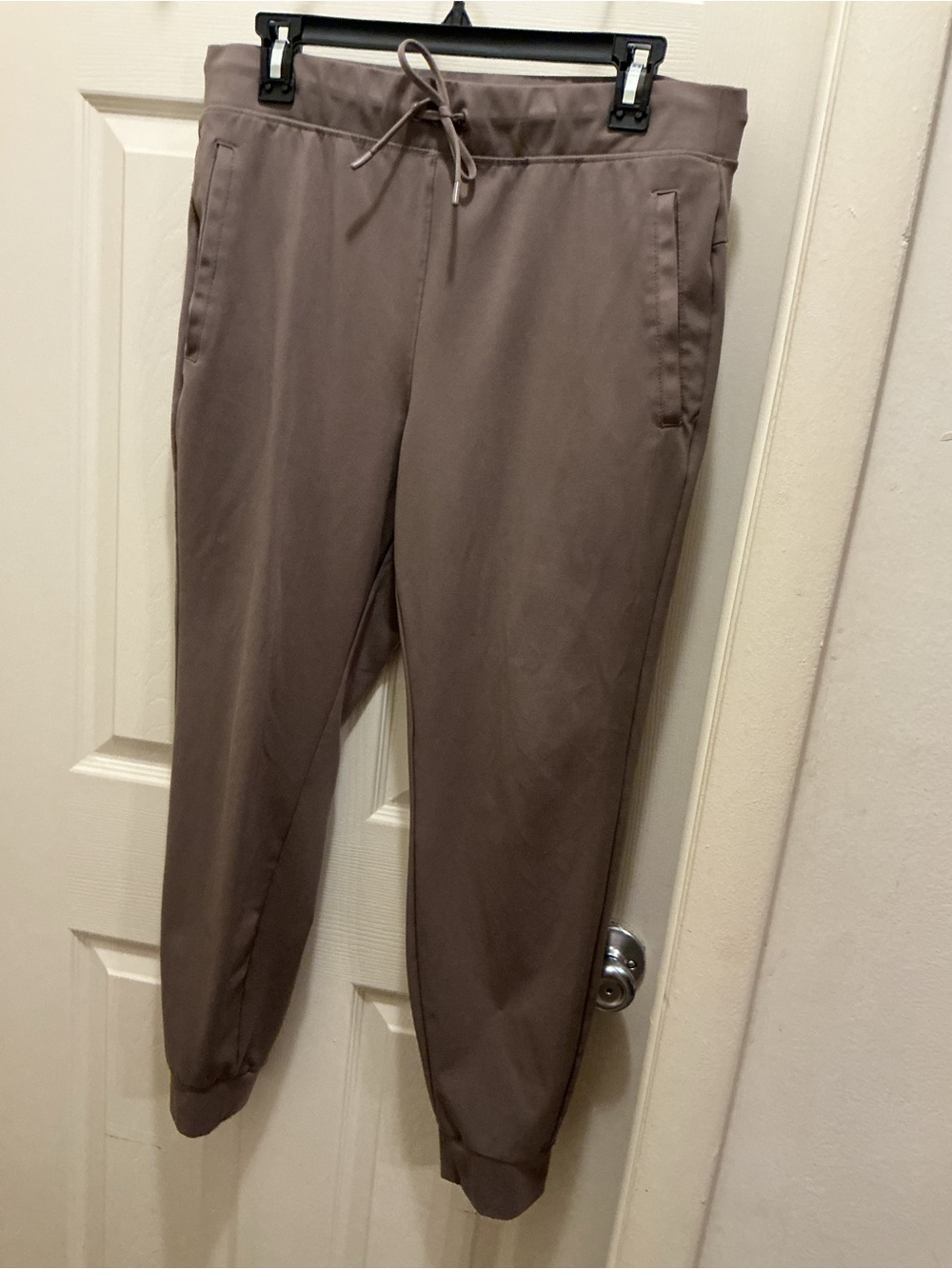 Yogalicious woman’s  Taupe Jogger Pants with Drawstring